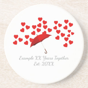 Personalized XX Years Together Anniversary Coaster