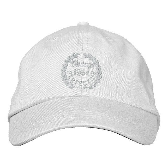 Personalized YEAR Perfection Laurels Embroidery Embroidered Hat (Front)