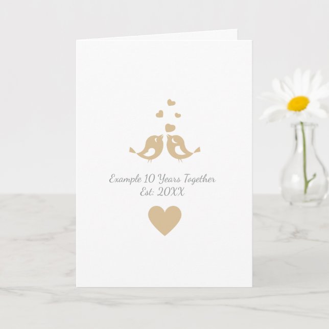 Personalized Years Together Anniversary Gift  Card (Small Plant)