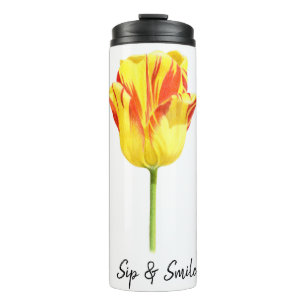 Personalized Yellow and red tulip Thermal Tumbler
