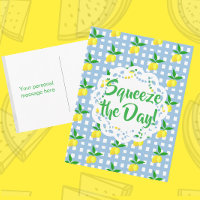 Personalized Yellow Lemons Blue White