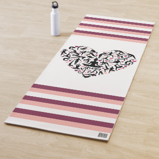 Personalized Yoga Matte with heart & name Mat