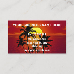 Personalized Your Business Card Tropical Sunset