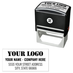 Personalized Your Logo Name Address Stamp Template