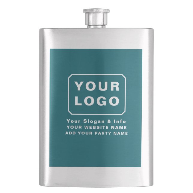PERSONALIZED  YOUR LOGO NAME CUSTOM TEXT BEER  HIP FLASK (Front)