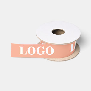 Personalized Your Logo Name Stylish Modern Minimal Satin Ribbon