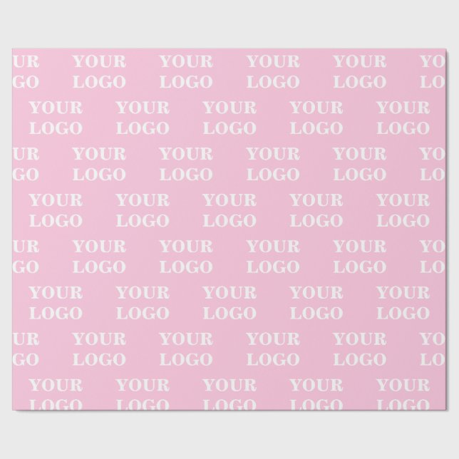 Personalized Your Logo Name Stylish Modern Minimal Wrapping Paper (Seam)