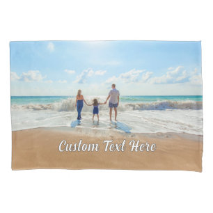 Personalized Your Photo Pillow Case Custom Text