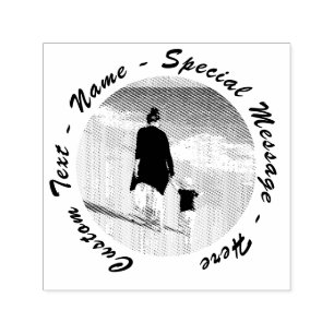 Personalized Your Photo Stamp with Custom Text