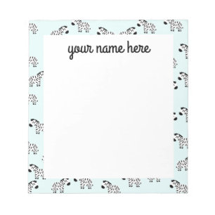 Personalized Zebra Notepad