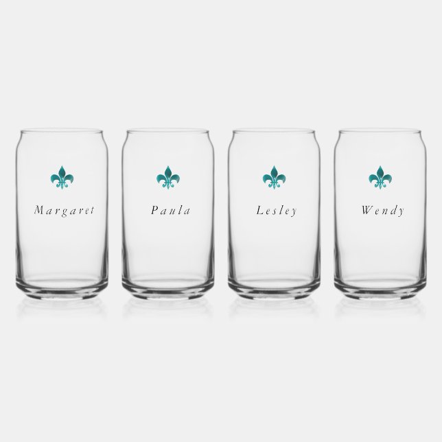 PersonalizedMardi Gras Can Glasses  (Front)