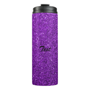 PersonalizedPurple Glitter Custom Name  Thermal Tumbler