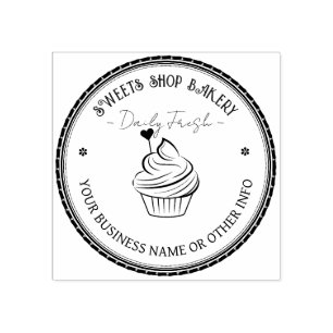 PersonalizedStamp Rubber Homemade Bakery Logo Stamp