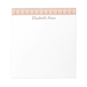 Personalizeed Medium Pink Chandelier Design Notepad