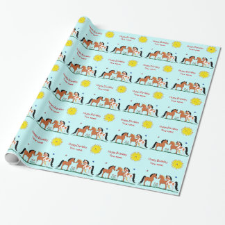 Personalizied Horse Buddies Wrapping Paper