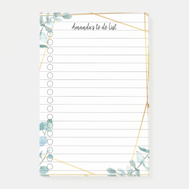 Personalizing Greenery Post-it Notes (Front)