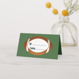 Personaluzed Football Folded Place Card
