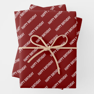 PERSONALZIED NAME STYLISH MODERN HAPPY BIRTHDAY  WRAPPING PAPER SHEET