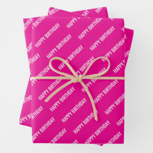 PERSONALZIED NAME STYLISH MODERN HAPPY BIRTHDAY WRAPPING PAPER SHEET