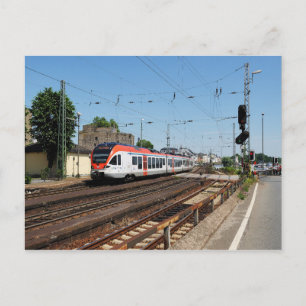 Personenzug in Rüdesheim am Rhein Postcard