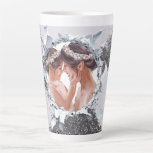 PERSONILIZE TEXT AND PICTURE LATTE MUG