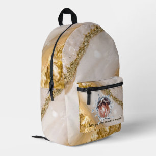 PERSONILIZE TEXT AND PICTURE  PRINTED BACKPACK