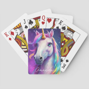 Personised unicorn memory playing cards