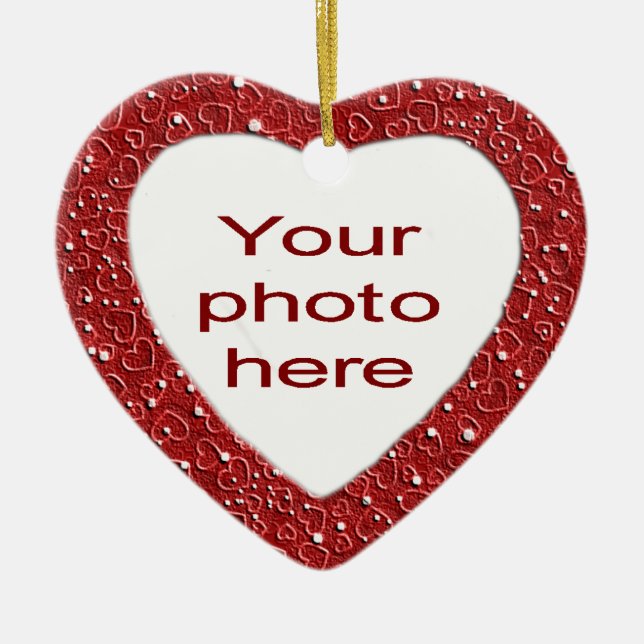 Personizable Heart Ceramic Ornament (Front)