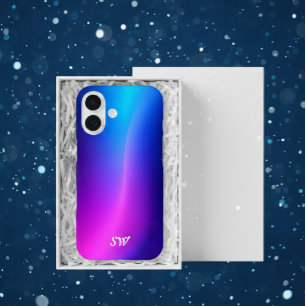 Personized Blue Modern iPhone Case