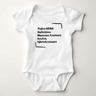 Personlig Babybody med Namn , Personalised Baby  Bodysuit