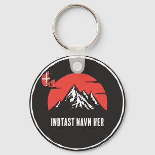 Personligt bynavn Danmark rundt design Key Ring