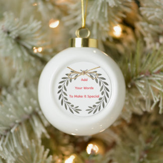 Personlized ceramic ball christmas ornament