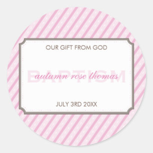 PERSONLIZED EVENT STICKER :: candy stripes 1