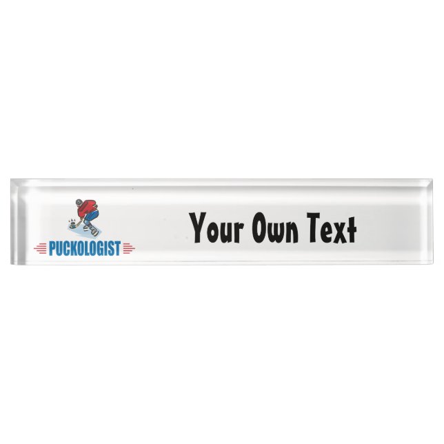 Personlized Ice Hockey Nameplate (Front)