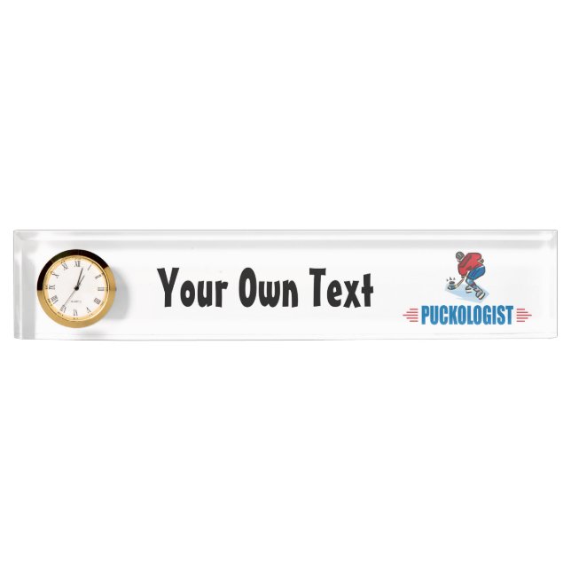 Personlized Ice Hockey Nameplate (Front)