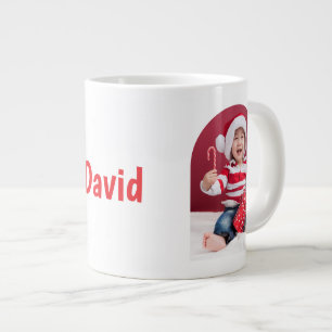 Personlized Merry Merry Merry Christmas Retro Large Coffee Mug