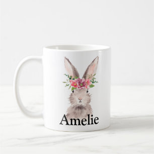 Personlized Name Cute Easter Bunny  Coffee Mug