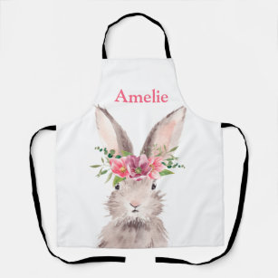  Personlized Name Cute Easter Bunny Egg hunt Apron