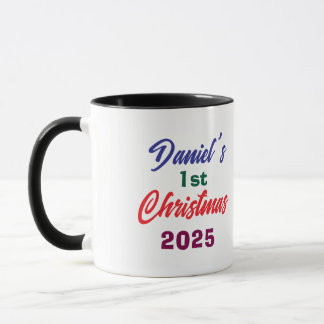 Personlized Photo Daniel's 1st Christmas Tree Mug