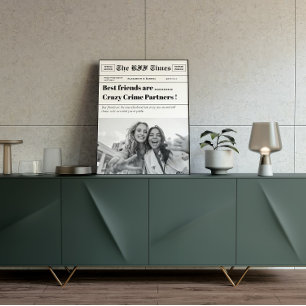Personlized The BestFriend Times Newspapers Unique Poster