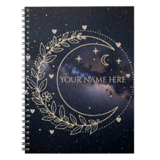 Personnalisé Lune Mystique et Ciel Étoilé  Notebook