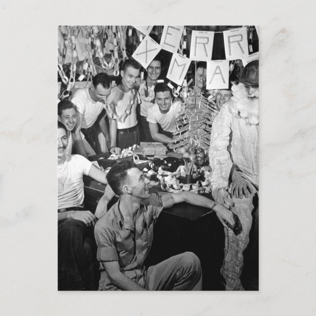 Personnel of USS LEXINGTON celebrate_War Image Postcard (Front)