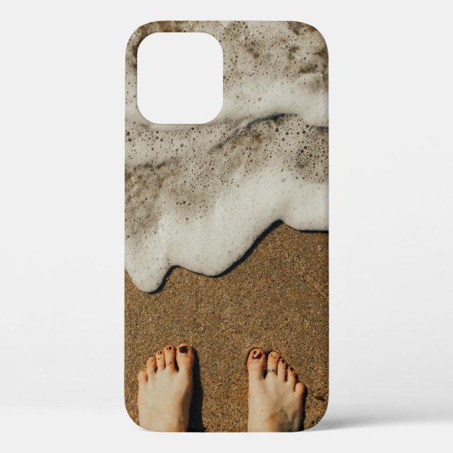 Person's feet on seashore Case-Mate iPhone case (Back)
