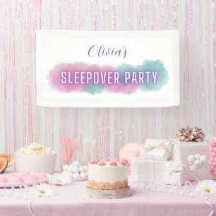 Personzalised 'Sleepover Squad'   Pastel colors    Banner
