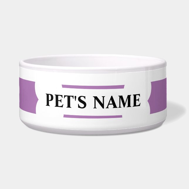 Persoonalized Dog Bone Pet Bowl (Front)