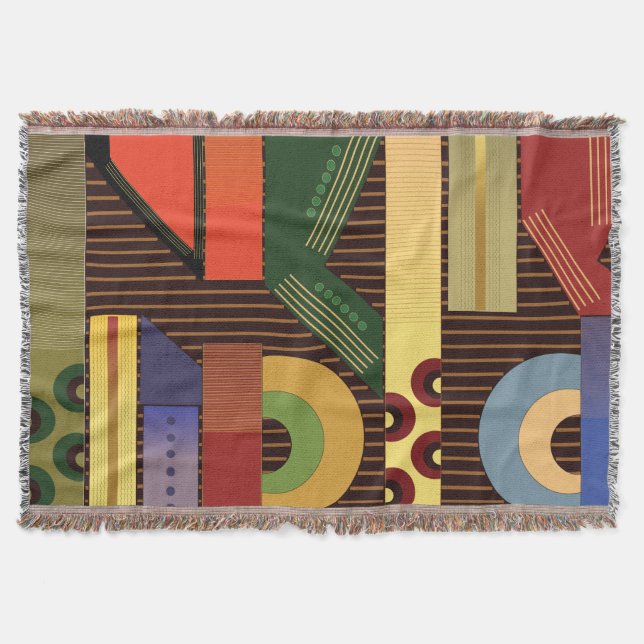 Perspective Cotton Throw Blanket (Front)