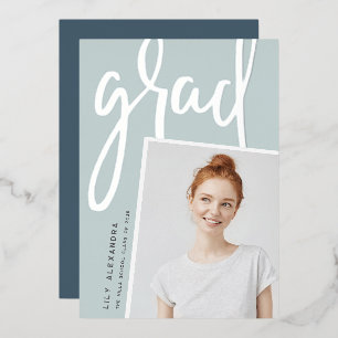 Perspective Foil   Photo Graduation Announcement