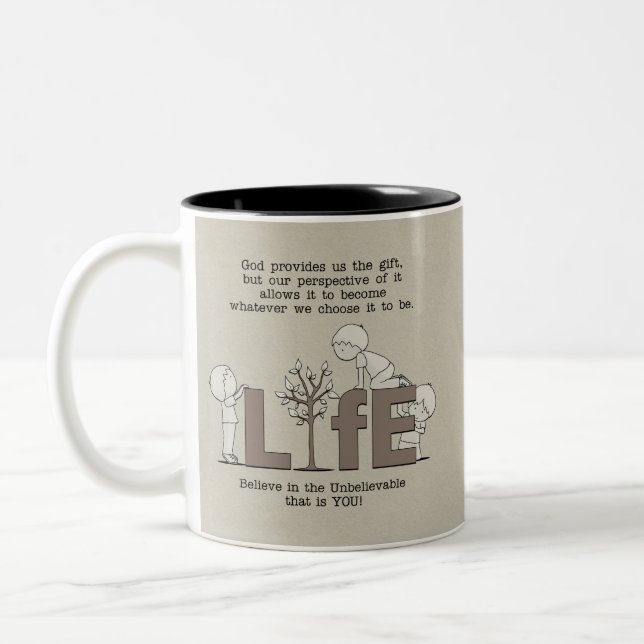 Perspective of Life Two-Tone Coffee Mug (Left)