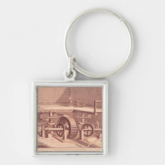 Perspective view of a 'Patouillet' Key Ring (Front)