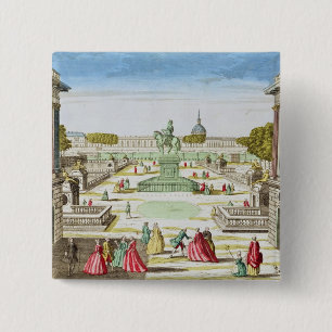 Perspective View of Place Louis XV 15 Cm Square Badge